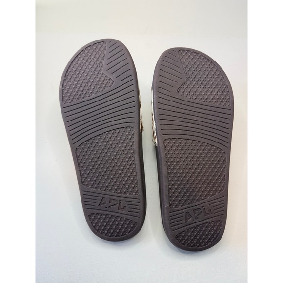 APL Athletic Propulsion Labs Iconic Slides Cow Print Calf Hair Size 8 New - Picture 3 of 7
